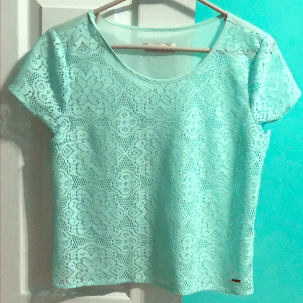 Sheer lace top Abercrombie and Fitch Size M